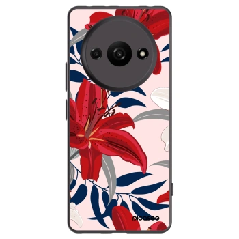 Picasee Xiaomi Redmi A3 Hülle - Schwarzes Silikon - Red Lily