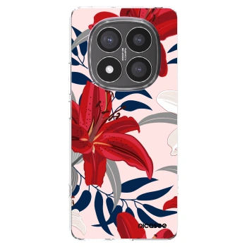 Picasee Xiaomi Redmi Note 14 Pro+ 5G Hülle - Transparentes Silikon - Red Lily