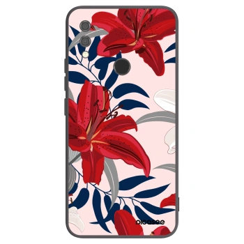 Picasee Xiaomi Redmi Note 7 Hülle - Schwarzes Silikon - Red Lily