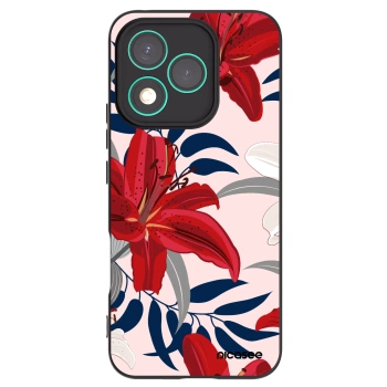 Picasee Honor 400 Lite 5G Hülle - Schwarzes Silikon - Red Lily