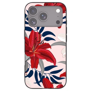 Picasee Apple iPhone 17 Pro Hülle - Schwarzes Silikon - Red Lily