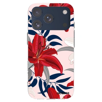 Picasee Apple iPhone 17 Pro Hülle - Transparentes Silikon - Red Lily