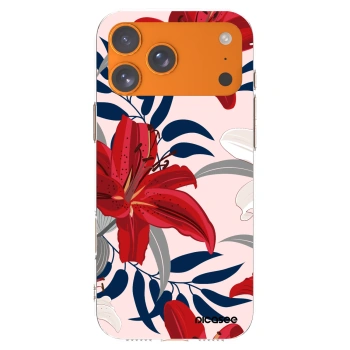 Picasee Apple iPhone 17 Pro Max Hülle - Transparentes Silikon - Red Lily