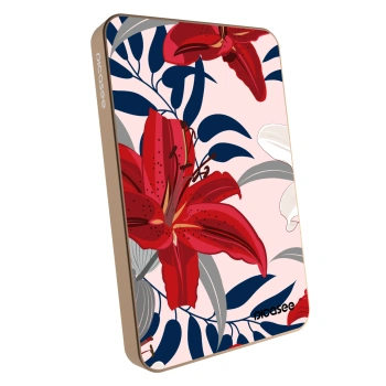 Powerbank mit MagSafe 5 000 mAh Golden - Red Lily
