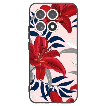 Picasee Xiaomi 15T Hülle - Schwarzes Silikon - Red Lily