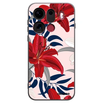 Picasee OPPO Find X9 Pro Hülle - Schwarzes Silikon - Red Lily