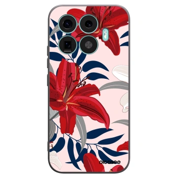 Picasee Xiaomi 17T Hülle - Schwarzes Silikon - Red Lily
