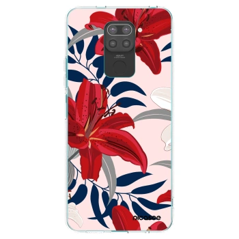 Picasee Xiaomi Redmi Note 9 Hülle - Schwarzes Silikon - Red Lily