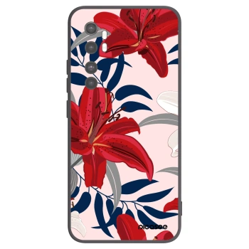 Picasee Xiaomi Mi Note 10 Lite Hülle - Schwarzes Silikon - Red Lily