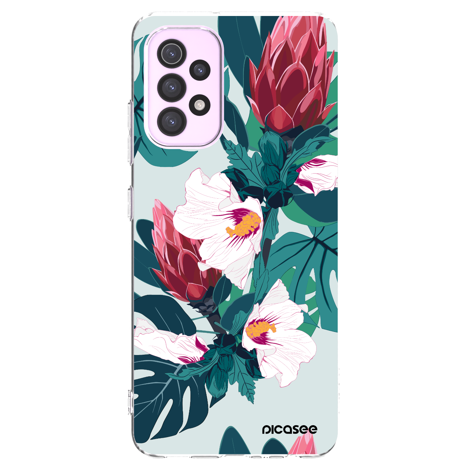 Picasee Samsung Galaxy A32 5G A326B Hülle - Transparentes Silikon - Rhododendron