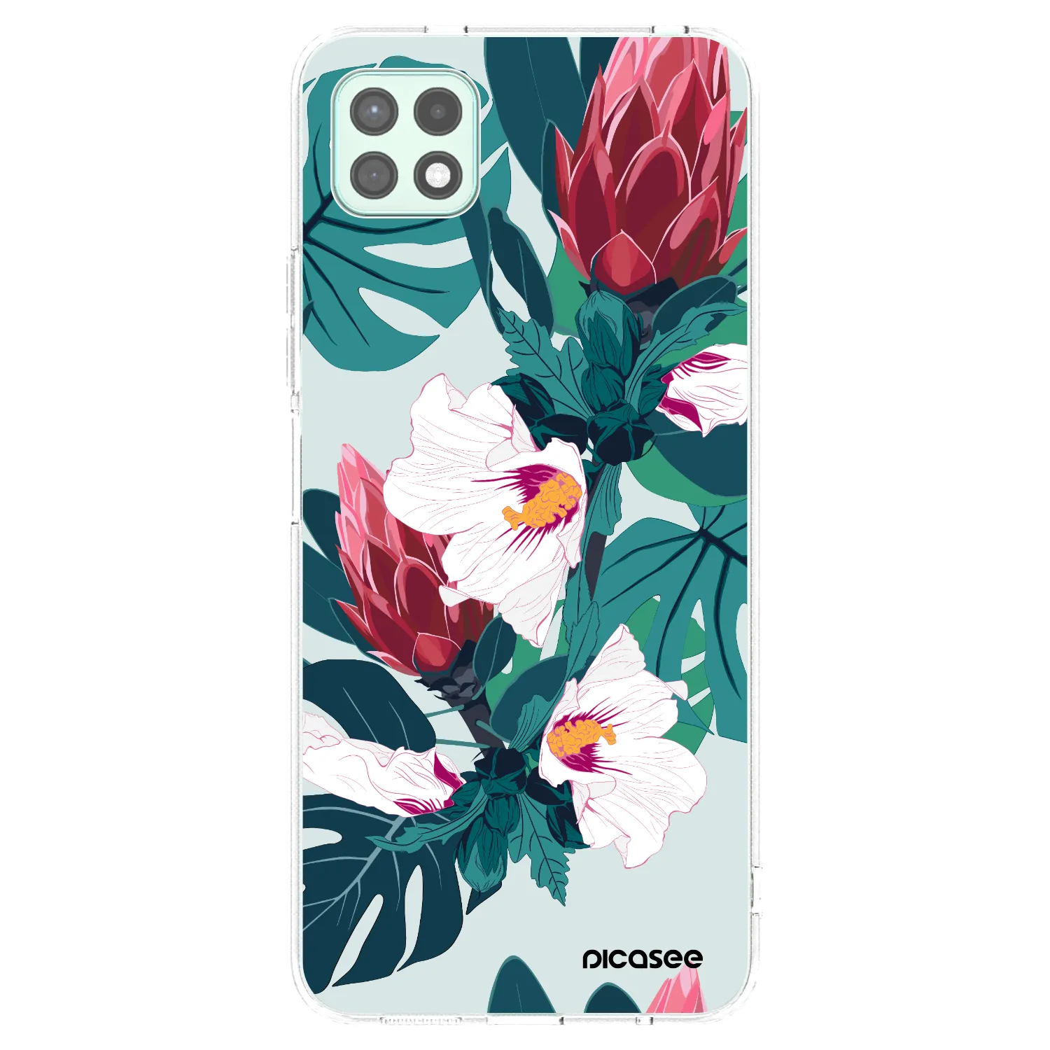 Picasee Samsung Galaxy A22 A226B 5G Hülle - Transparentes Silikon - Rhododendron
