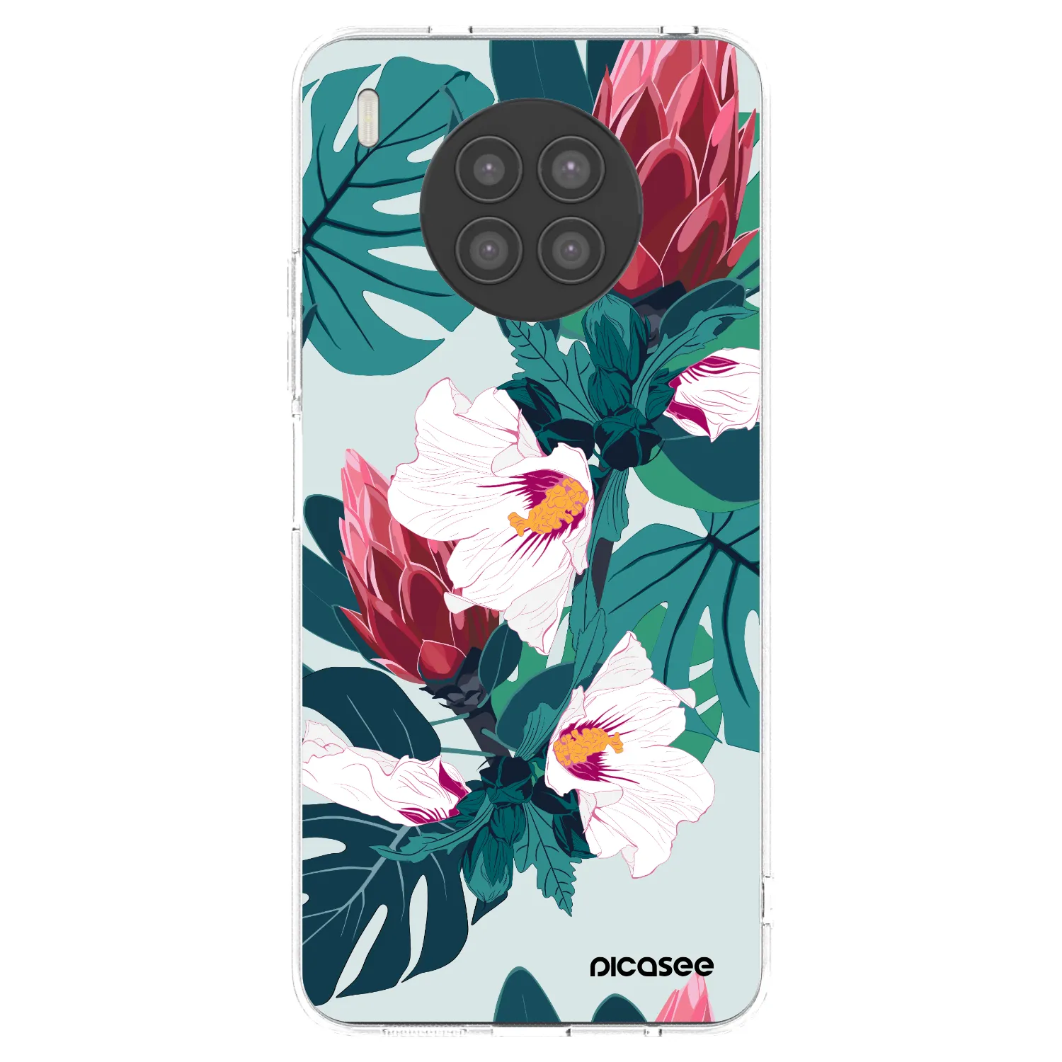 Picasee Huawei Nova 8i Hülle - Transparentes Silikon - Rhododendron