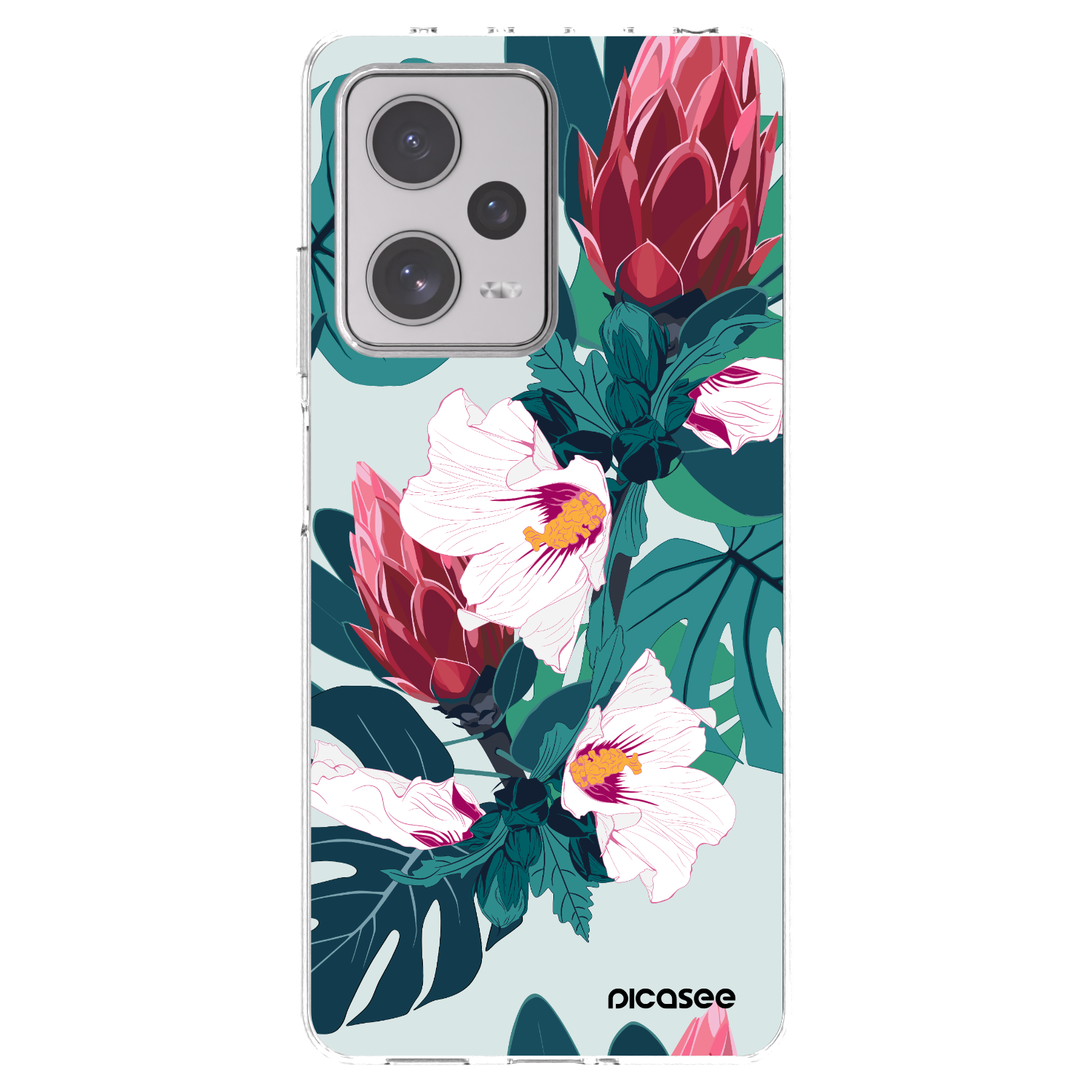 Picasee Xiaomi Redmi Note 12 Pro+ 5G Hülle - Transparentes Silikon - Rhododendron