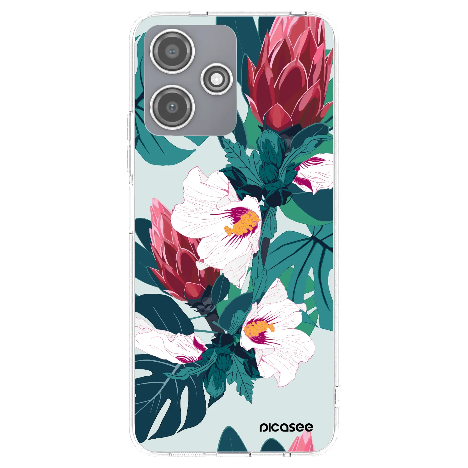 Picasee Xiaomi Redmi 12 5G Hülle - Transparentes Silikon - Rhododendron