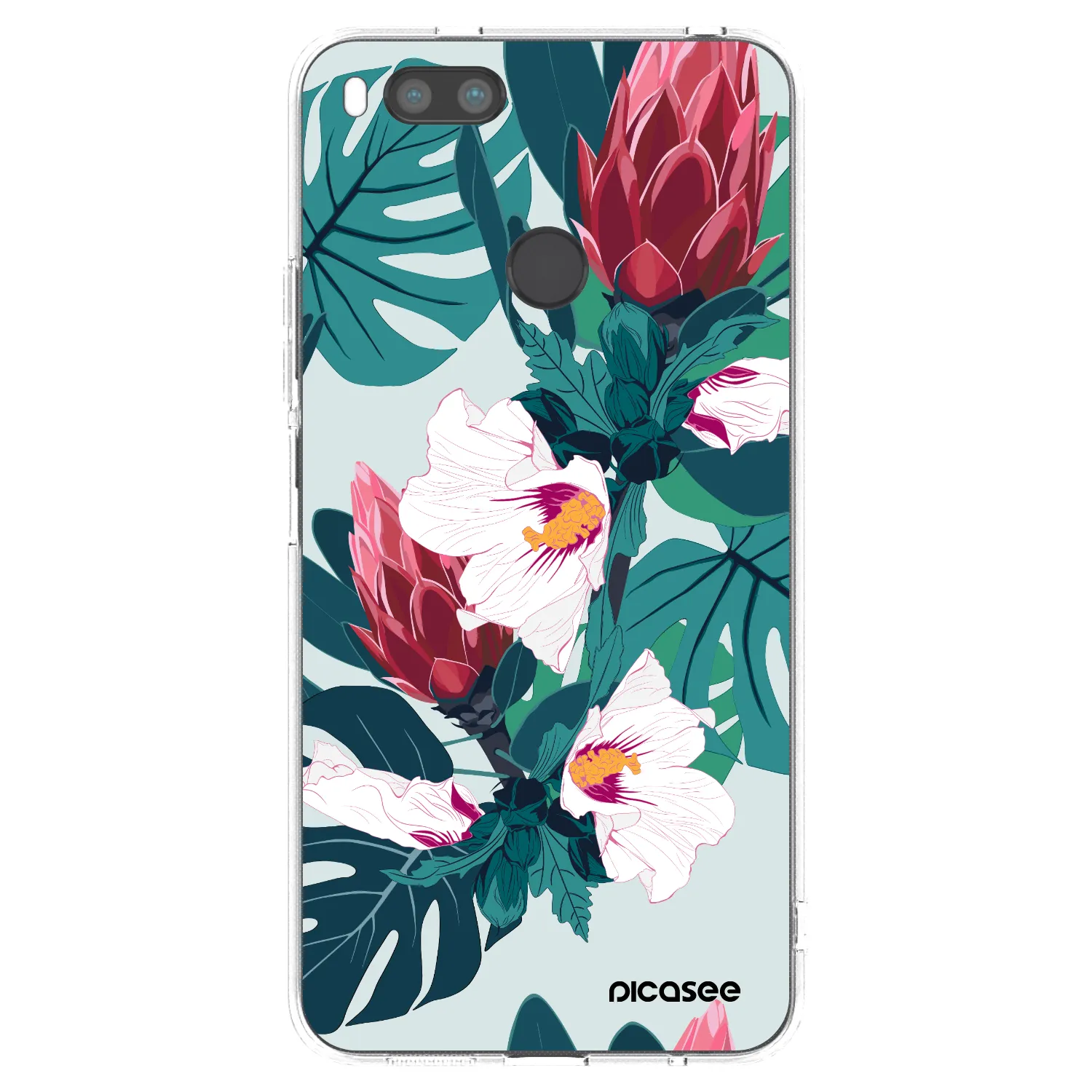 Picasee Xiaomi Mi A1 Global Hülle - Transparentes Silikon - Rhododendron