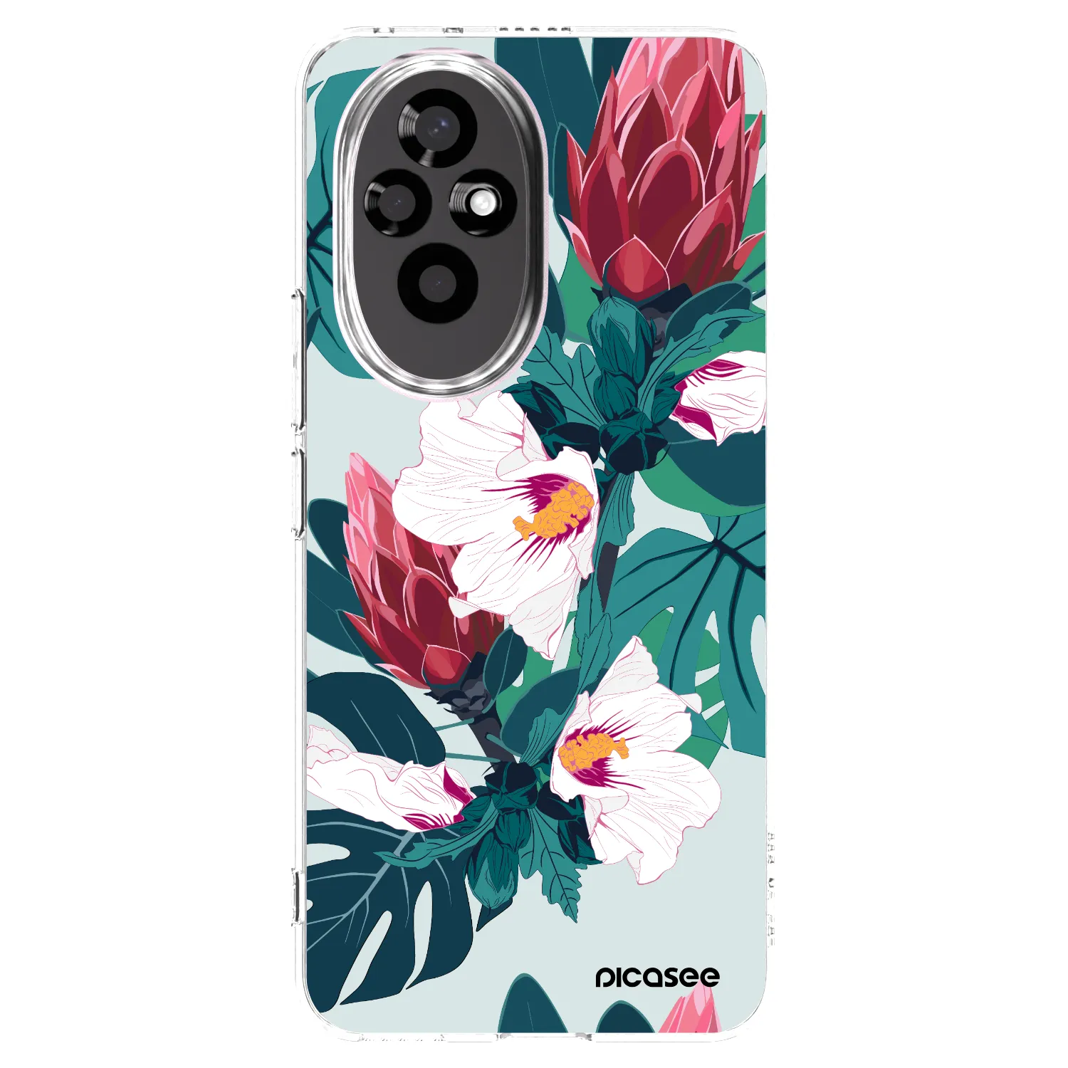 Picasee Honor 200 Pro 5G Hülle - Transparentes Silikon - Rhododendron