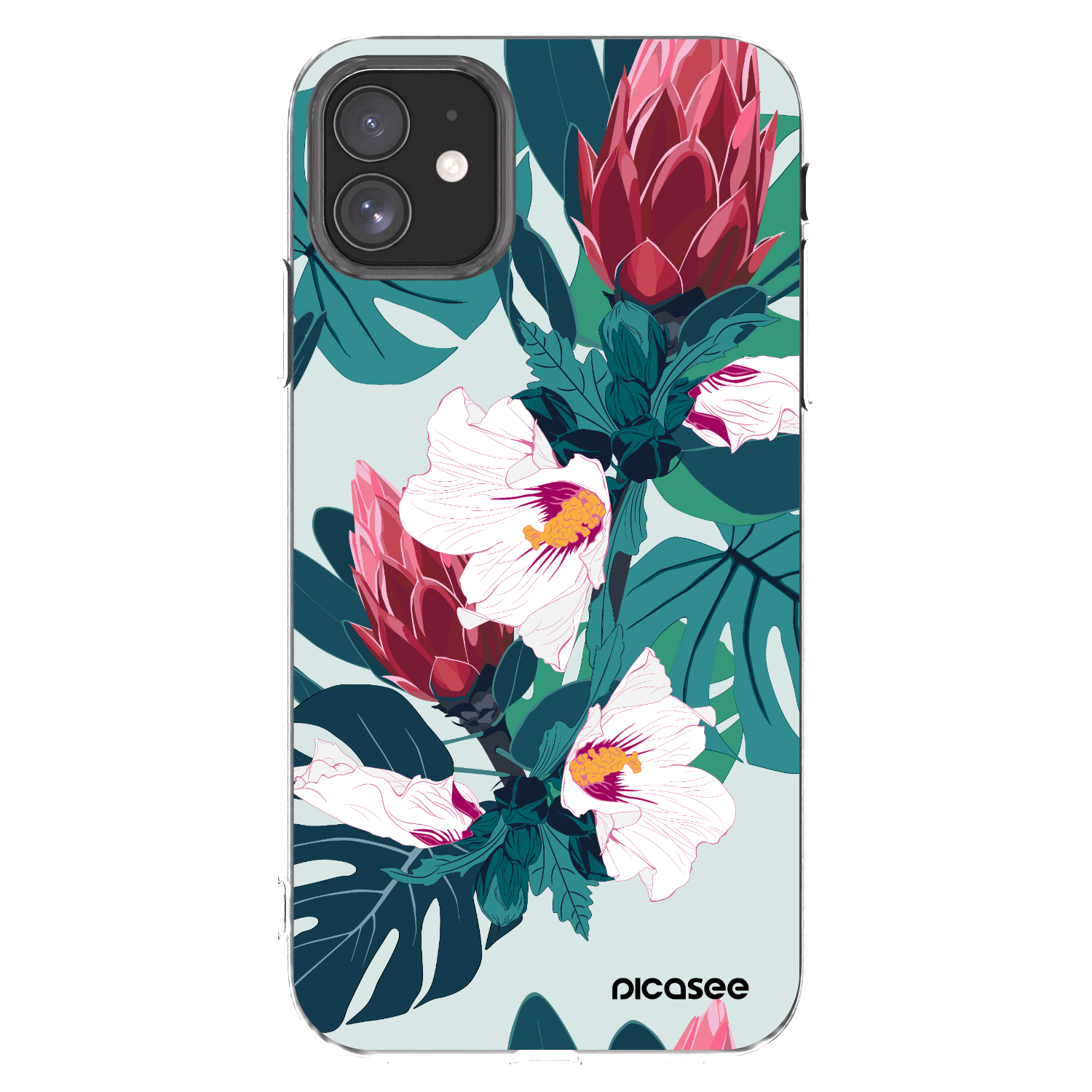 Picasee Apple iPhone 11 Hülle - Transparentes Silikon - Rhododendron