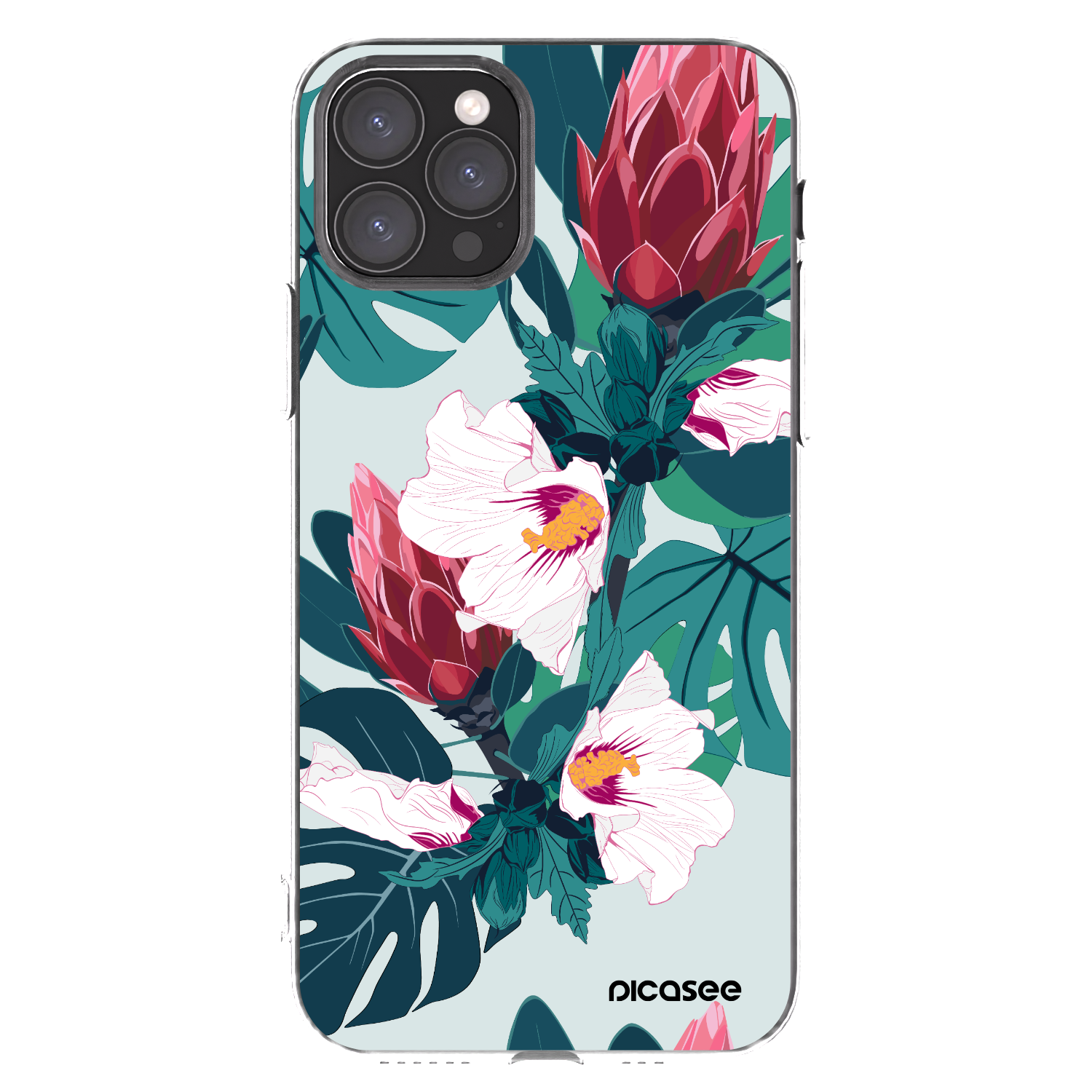 Picasee Apple iPhone 11 Pro Hülle - Transparentes Silikon - Rhododendron