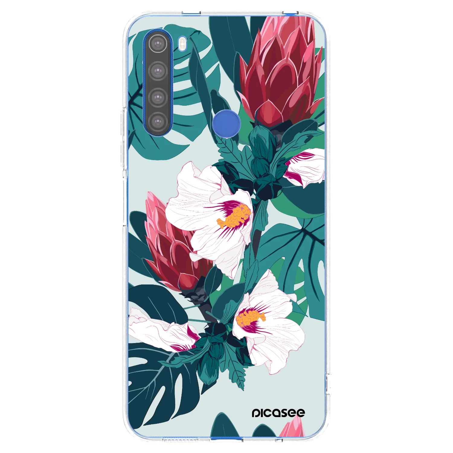 Picasee Xiaomi Redmi Note 8T Hülle - Transparentes Silikon - Rhododendron