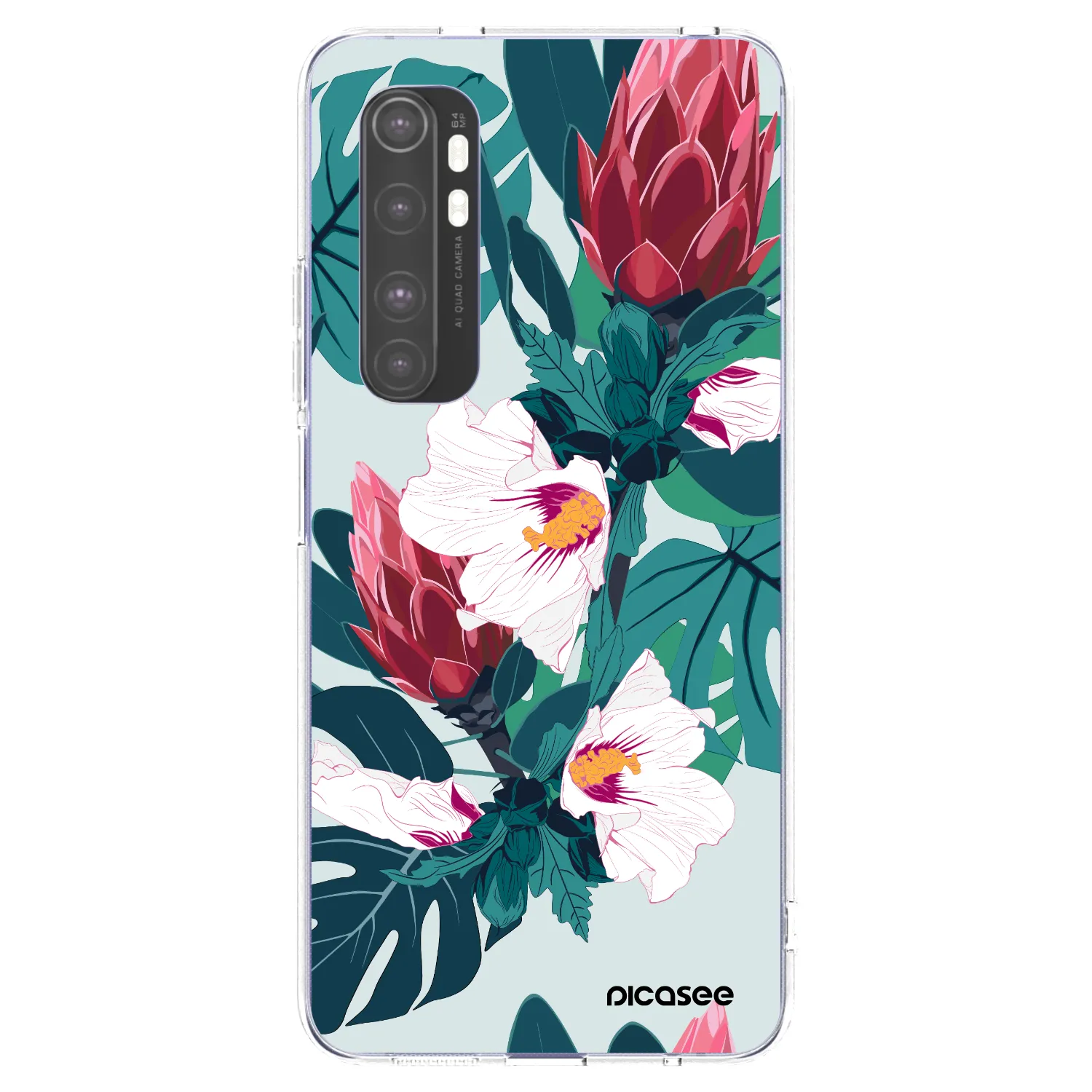 Picasee Xiaomi Mi Note 10 Lite Hülle - Transparentes Silikon - Rhododendron