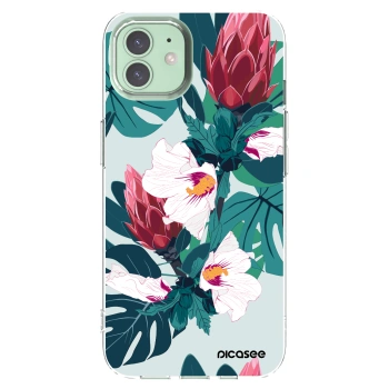 Picasee Apple iPhone 12 Pro Hülle - Transparentes Silikon - Rhododendron