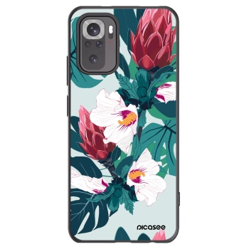 Picasee Xiaomi Redmi Note 10 Hülle - Schwarzes Silikon - Rhododendron