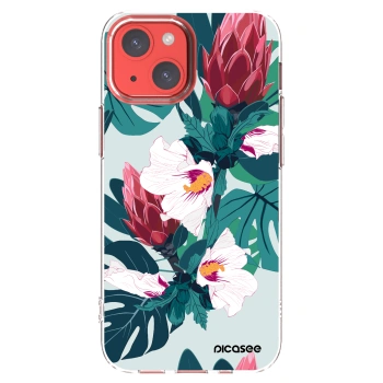 Picasee Apple iPhone 13 mini Hülle - Transparentes Silikon - Rhododendron