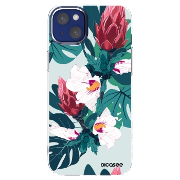 Picasee Apple iPhone 14 Plus Hülle - Transparentes Silikon - Rhododendron