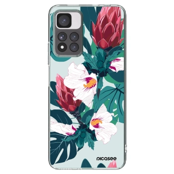 Picasee Xiaomi Redmi Note 11 Pro+ 5G Hülle - Transparentes Silikon - Rhododendron