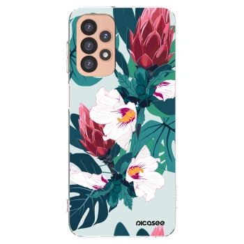 Picasee Samsung Galaxy A23 A236B 5G Hülle - Transparentes Silikon - Rhododendron
