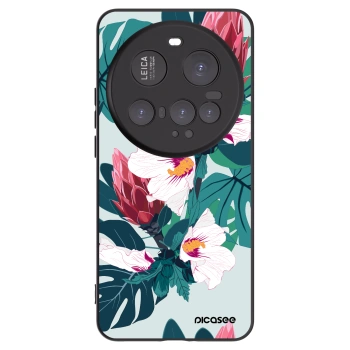 Picasee Xiaomi 15 Ultra Hülle - Schwarzes Silikon - Rhododendron