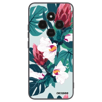 Picasee Xiaomi Poco C75 Hülle - Schwarzes Silikon - Rhododendron