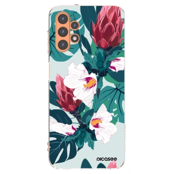Picasee Samsung Galaxy A13 5G Hülle - Transparentes Silikon - Rhododendron