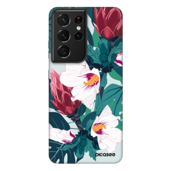 Picasee Fashion Case für Samsung Galaxy S21 Ultra 5G G998B - Rhododendron