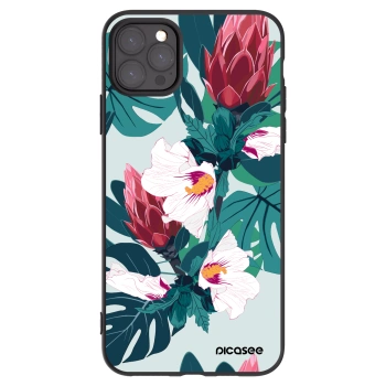 Picasee Apple iPhone 11 Pro Max Hülle - Schwarzes Silikon - Rhododendron