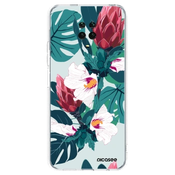 Picasee Xiaomi Redmi Note 9 Pro Hülle - Transparentes Silikon - Rhododendron