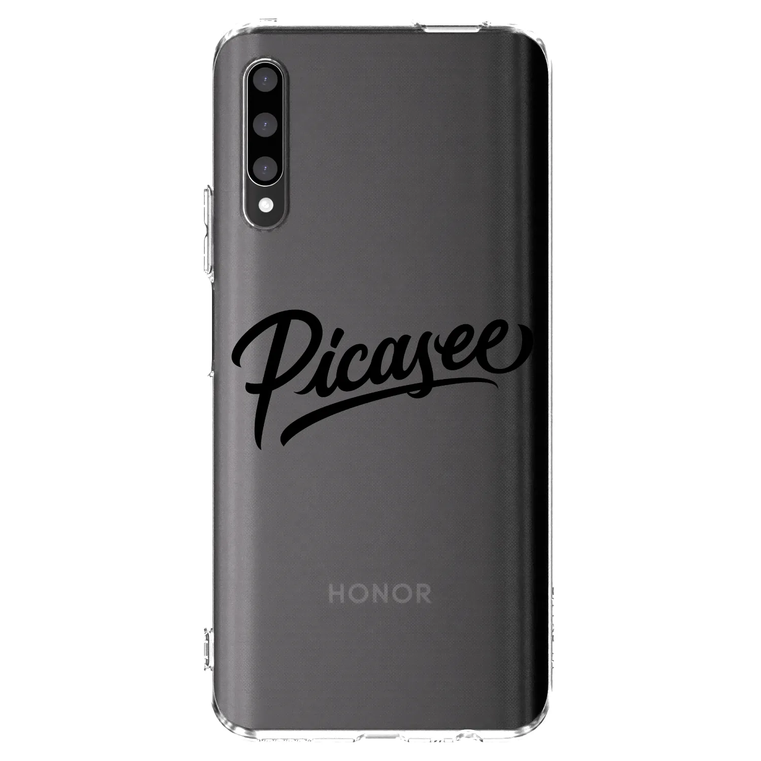 Picasee Honor 9X Pro Hülle - Transparentes Silikon - Picasee - old logo - black