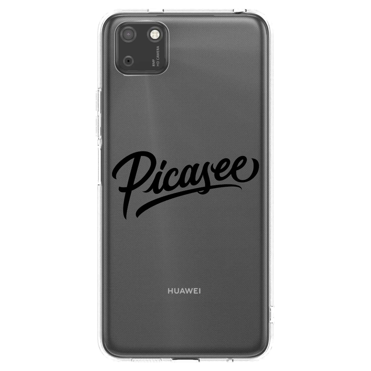 Picasee Huawei Y5P Hülle - Transparentes Silikon - Picasee - old logo - black