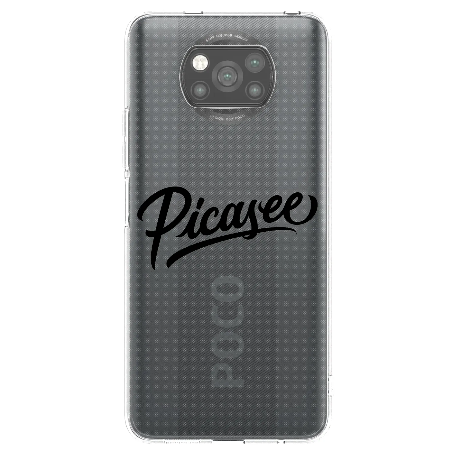 Picasee Xiaomi Poco X3 Hülle - Schwarzes Silikon - Picasee - old logo - black