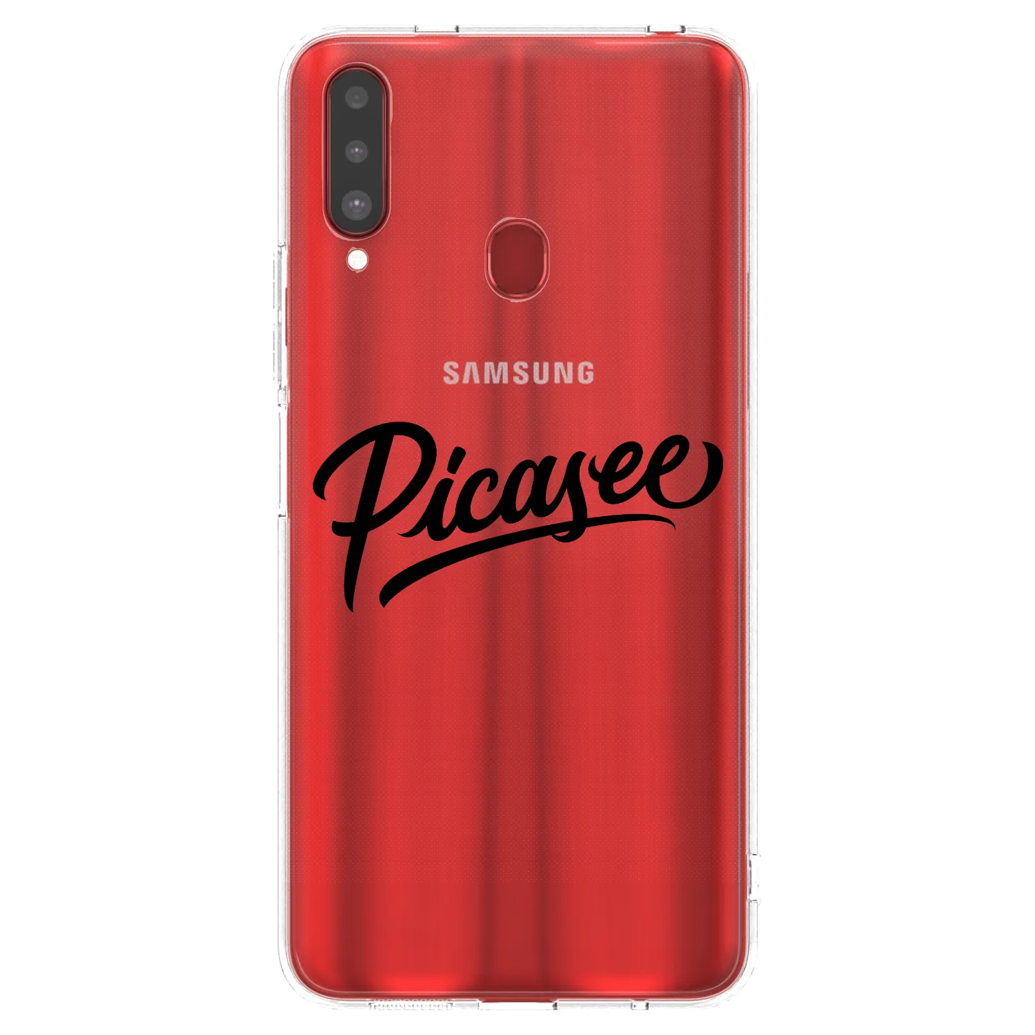 Picasee Samsung Galaxy A20s Hülle - Transparentes Silikon - Picasee - old logo - black