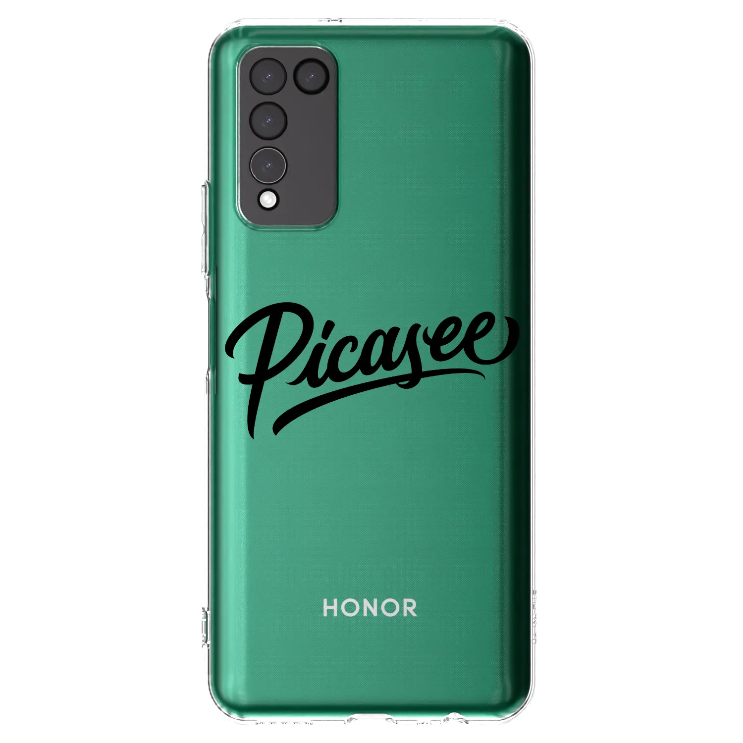 Picasee Honor 10X Lite Hülle - Transparentes Silikon - Picasee - old logo - black