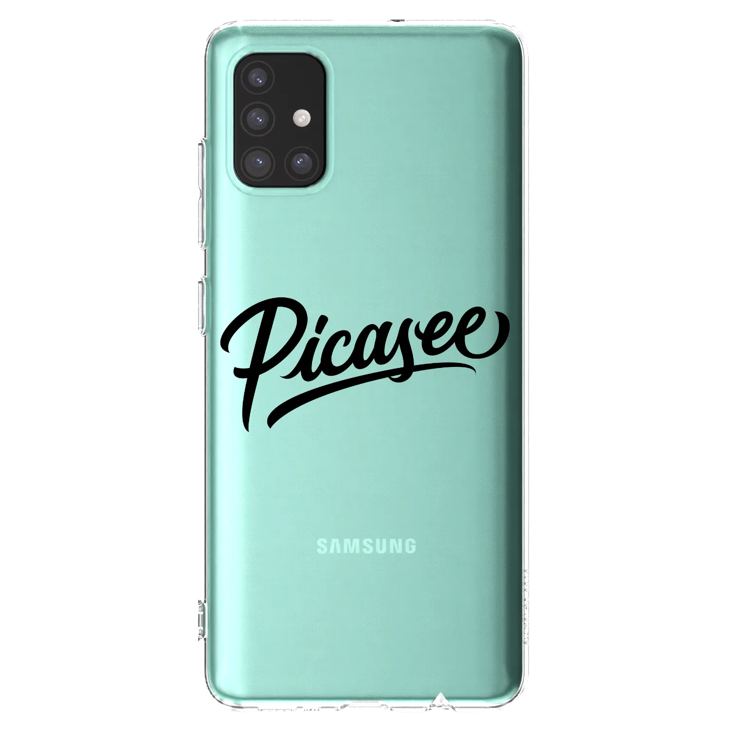 Picasee Samsung Galaxy M51 M515F Hülle - Transparentes Silikon - Picasee - old logo - black