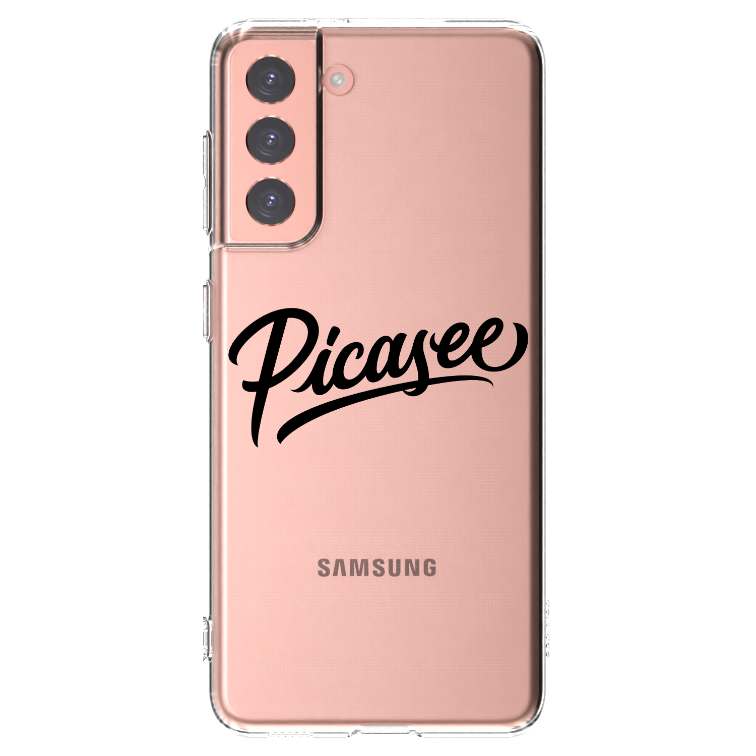 Picasee Samsung Galaxy S21 5G G991B Hülle - Transparentes Silikon - Picasee - old logo - black