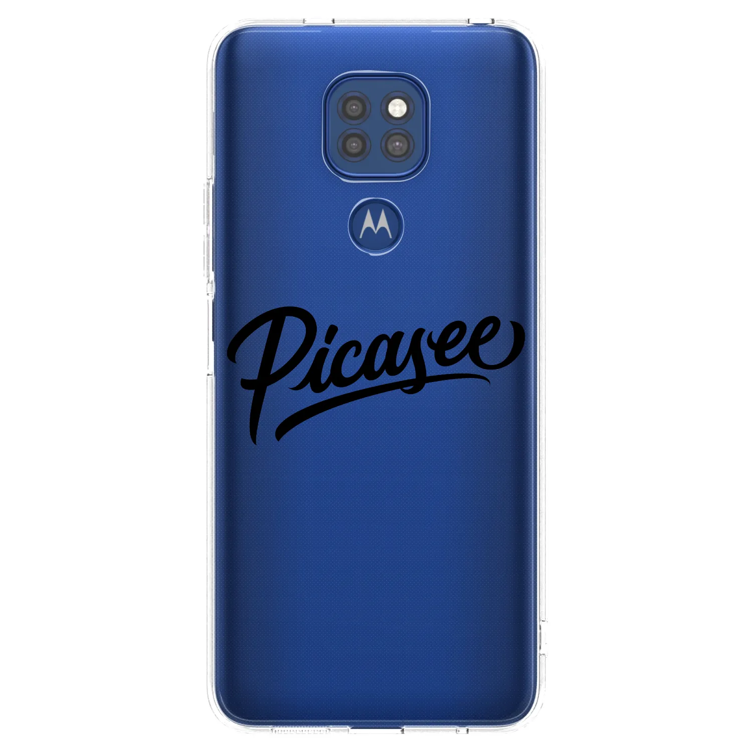 Picasee Motorola Moto G9 Play Hülle - Transparentes Silikon - Picasee - old logo - black