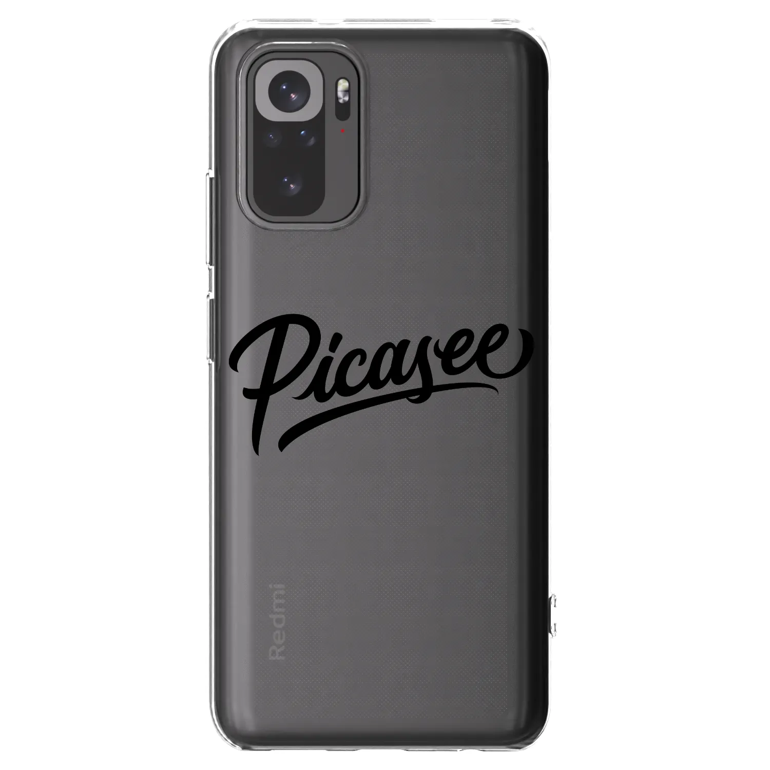 Picasee Xiaomi Redmi Note 10 Hülle - Transparentes Silikon - Picasee - old logo - black