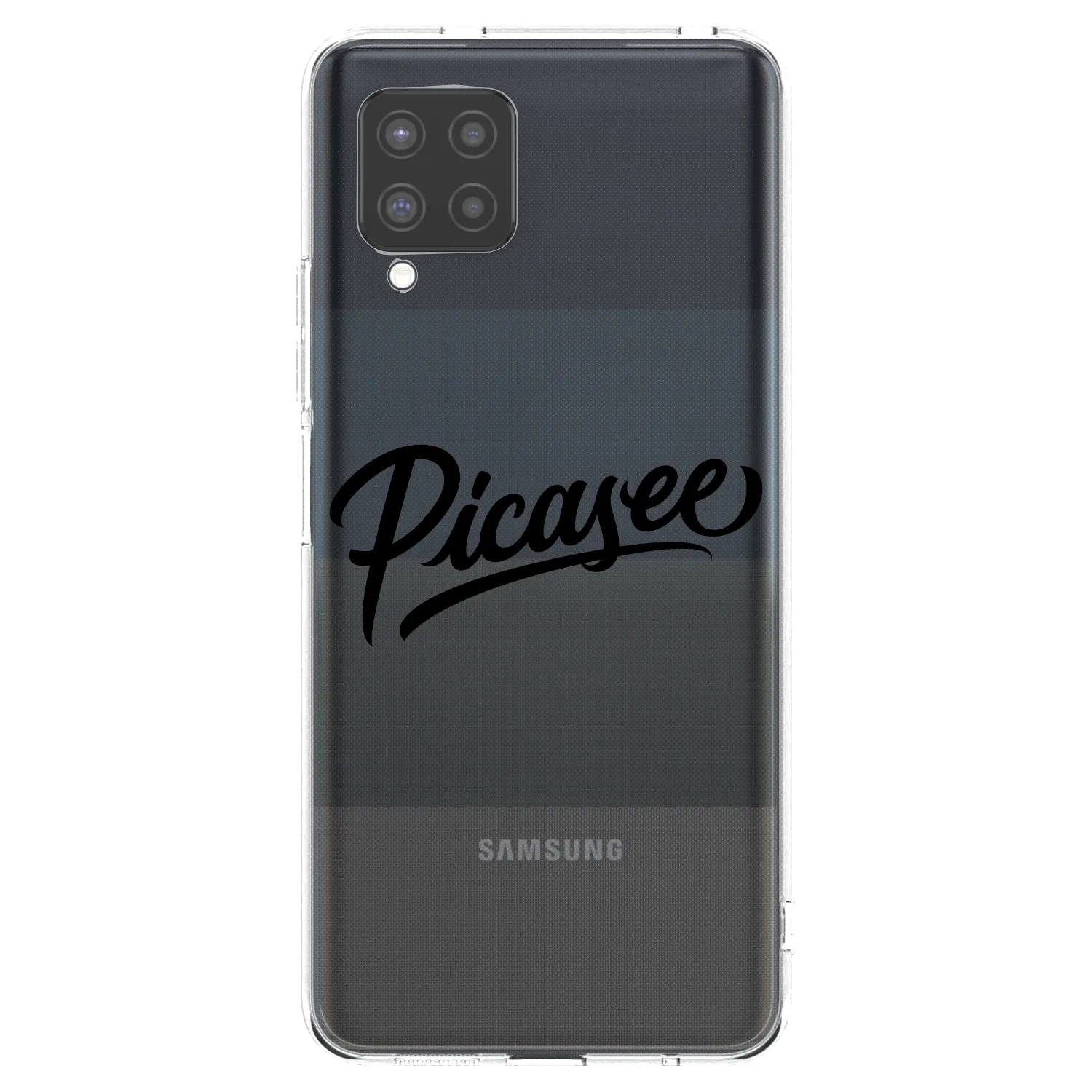 Picasee Samsung Galaxy A42 A426B Hülle - Transparentes Silikon - Picasee - old logo - black