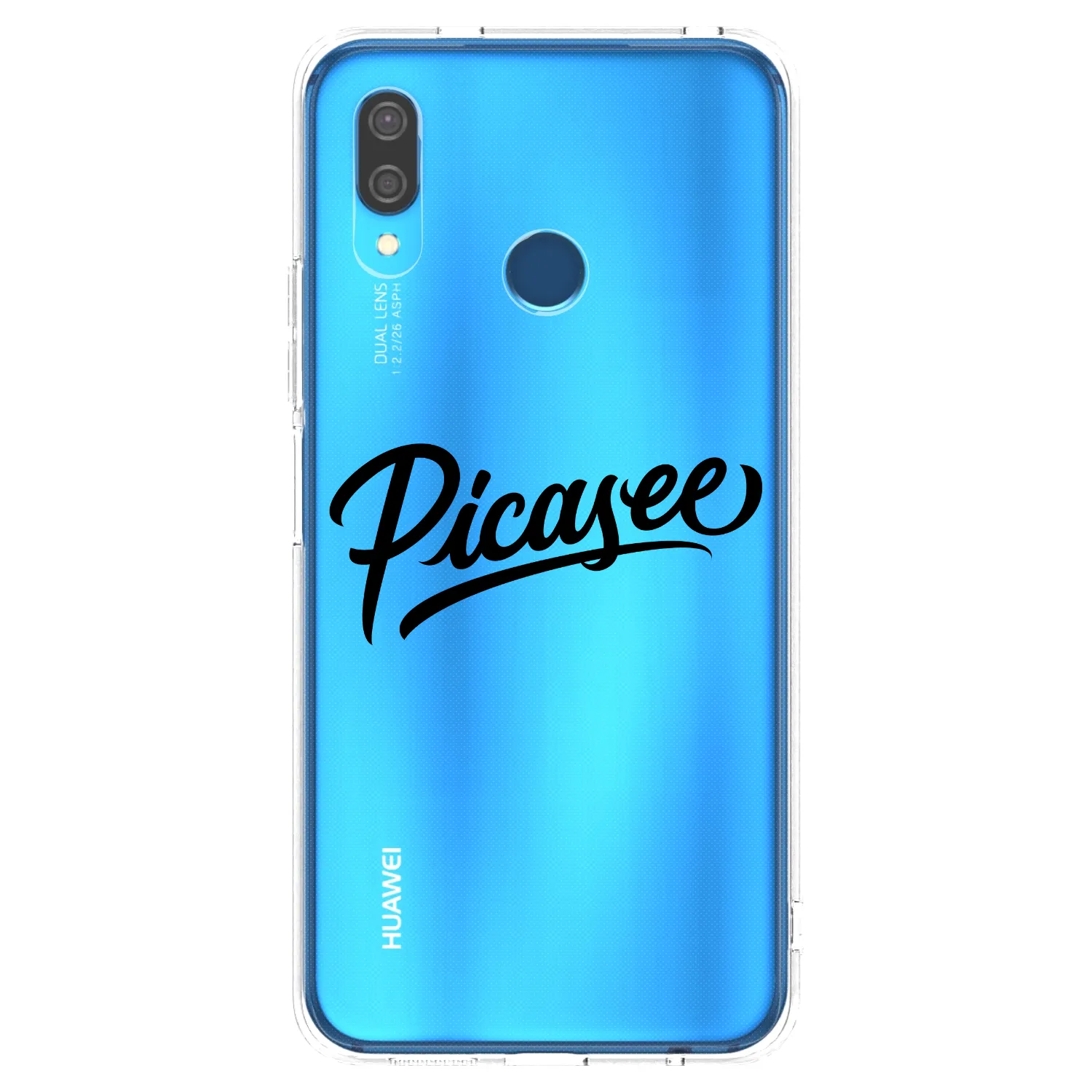 Picasee Huawei P20 Lite Hülle - Transparentes Silikon - Picasee - old logo - black