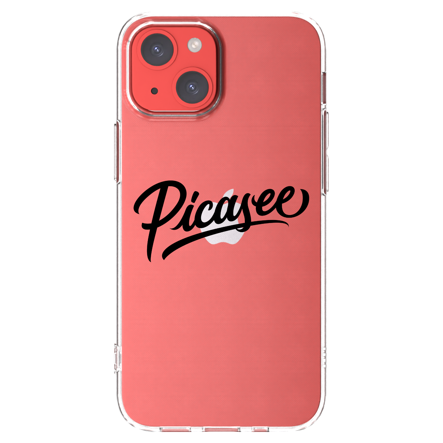 Picasee Apple iPhone 13 mini Hülle - Transparentes Silikon - Picasee - old logo - black