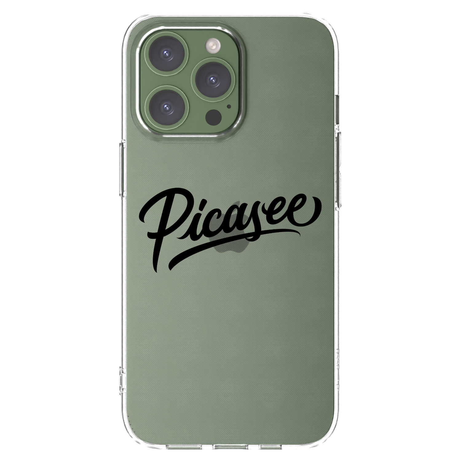 Picasee Apple iPhone 13 Pro Hülle - Transparentes Silikon - Picasee - old logo - black