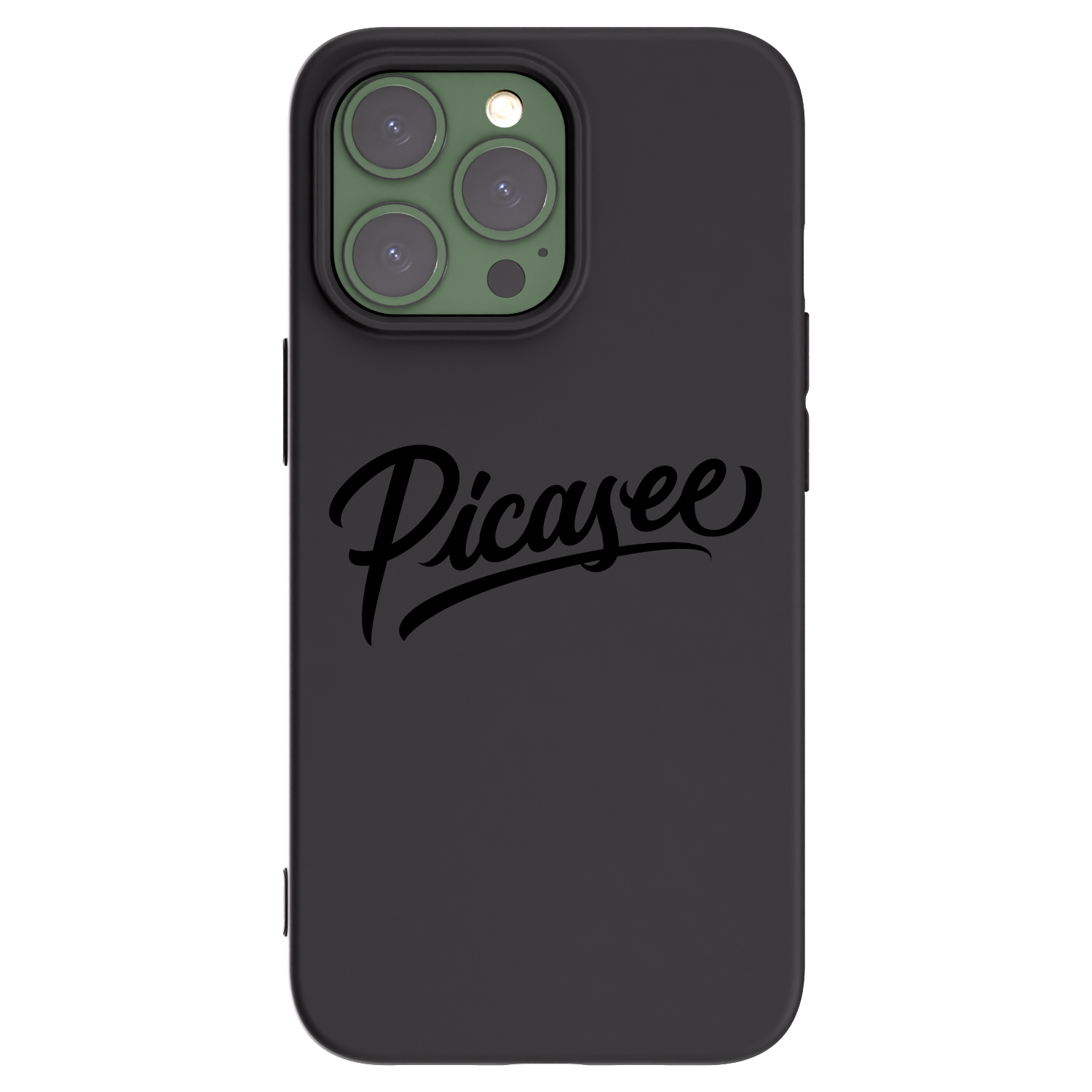 Picasee Apple iPhone 13 Pro Hülle - Schwarzes Silikon - Picasee - old logo - black